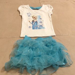Disney Frozen Elsa T-shirt and Skirt set